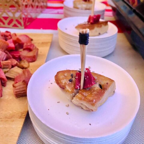 Foie gras poelé rhubarbe